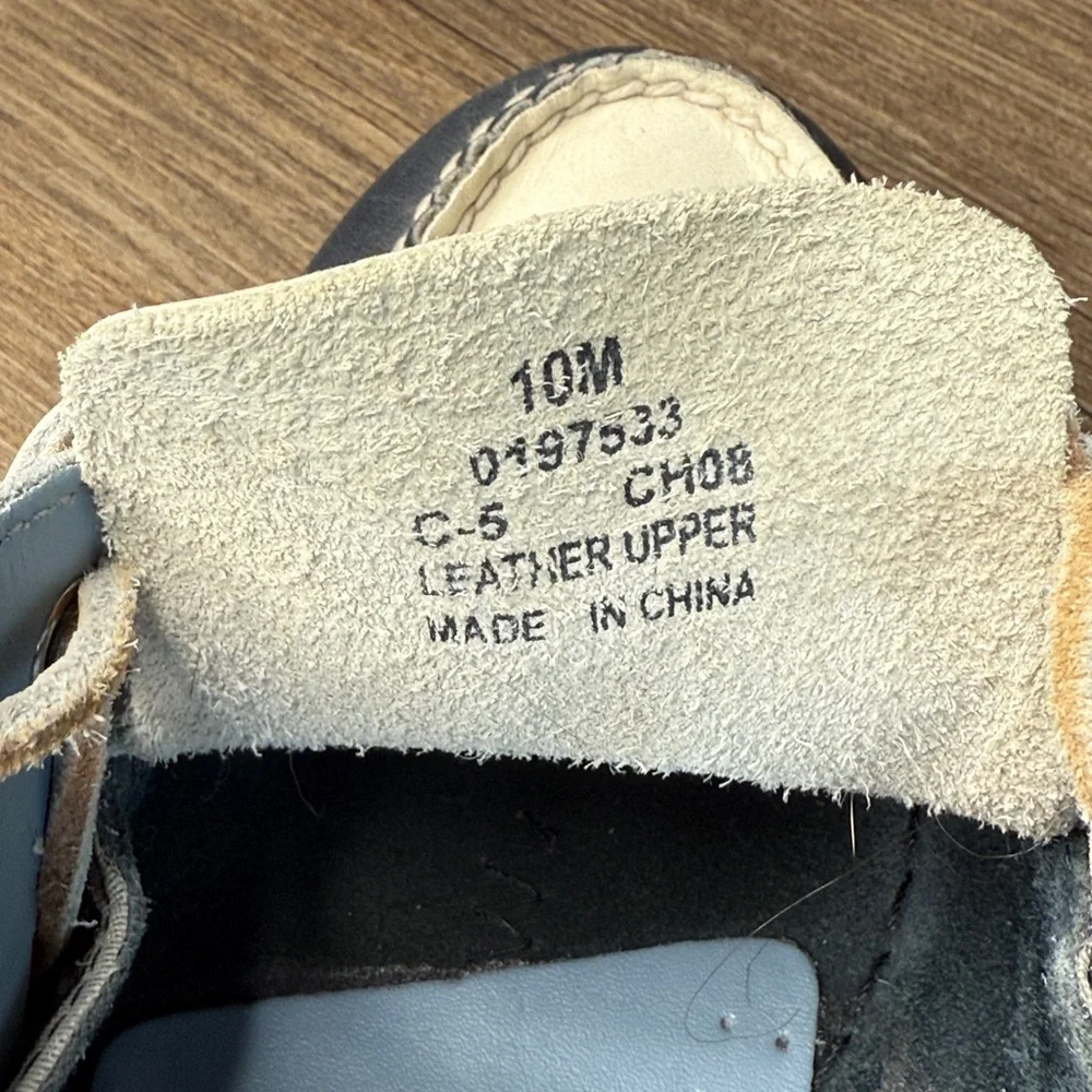 Sperry Men’s 2 Eyelet Boat Shoe, Navy, Cream, Light Blue, size 10